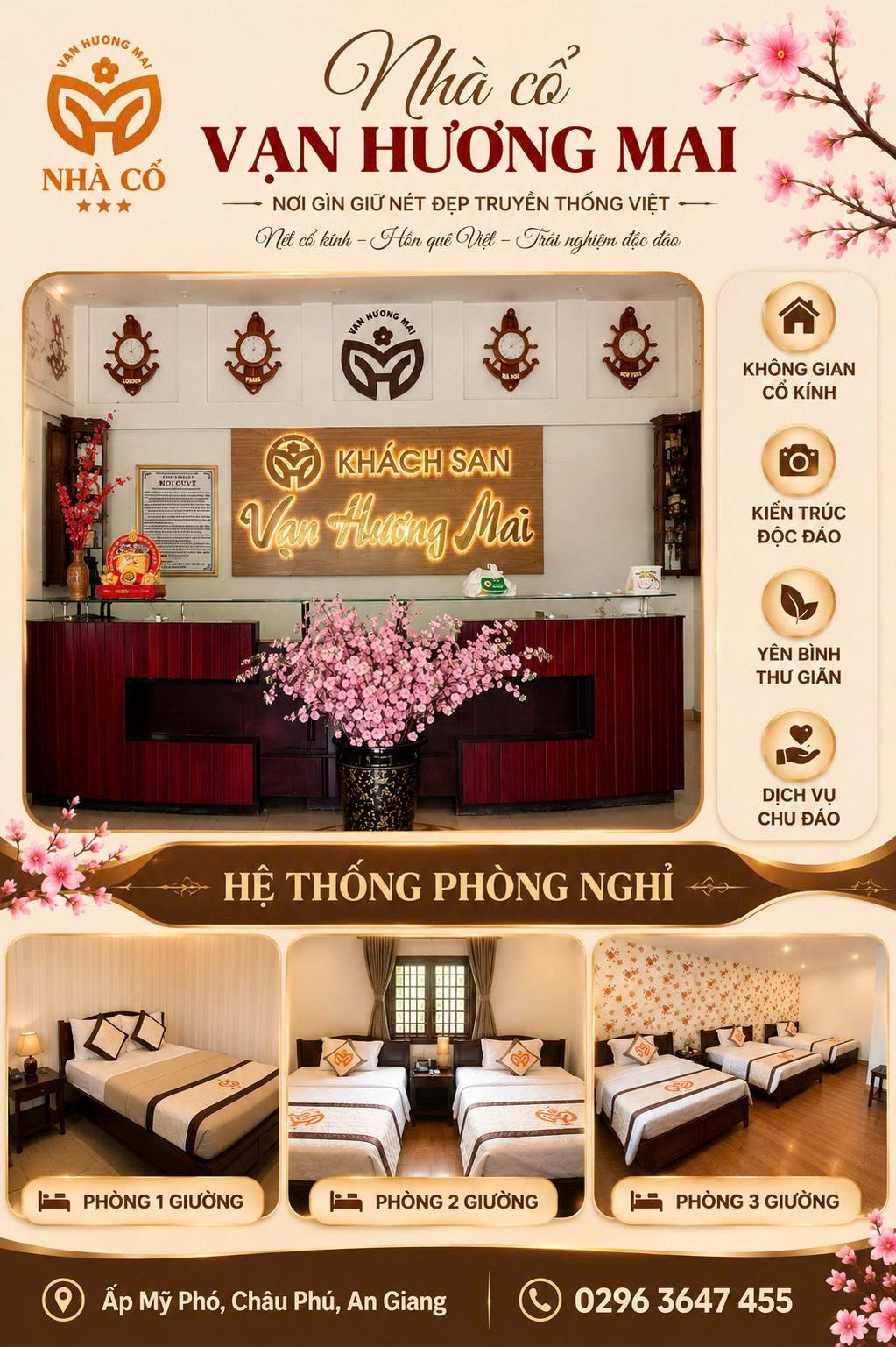 Khách Sạn Vạn Hương Mai – Không Gian Nghỉ Dưỡng Tiện Nghi, Thoải Mái Tại Châu Phú, An Giang